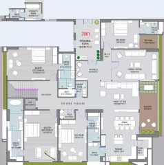 6 BHK Duplex - 6606.00 sq.ft.